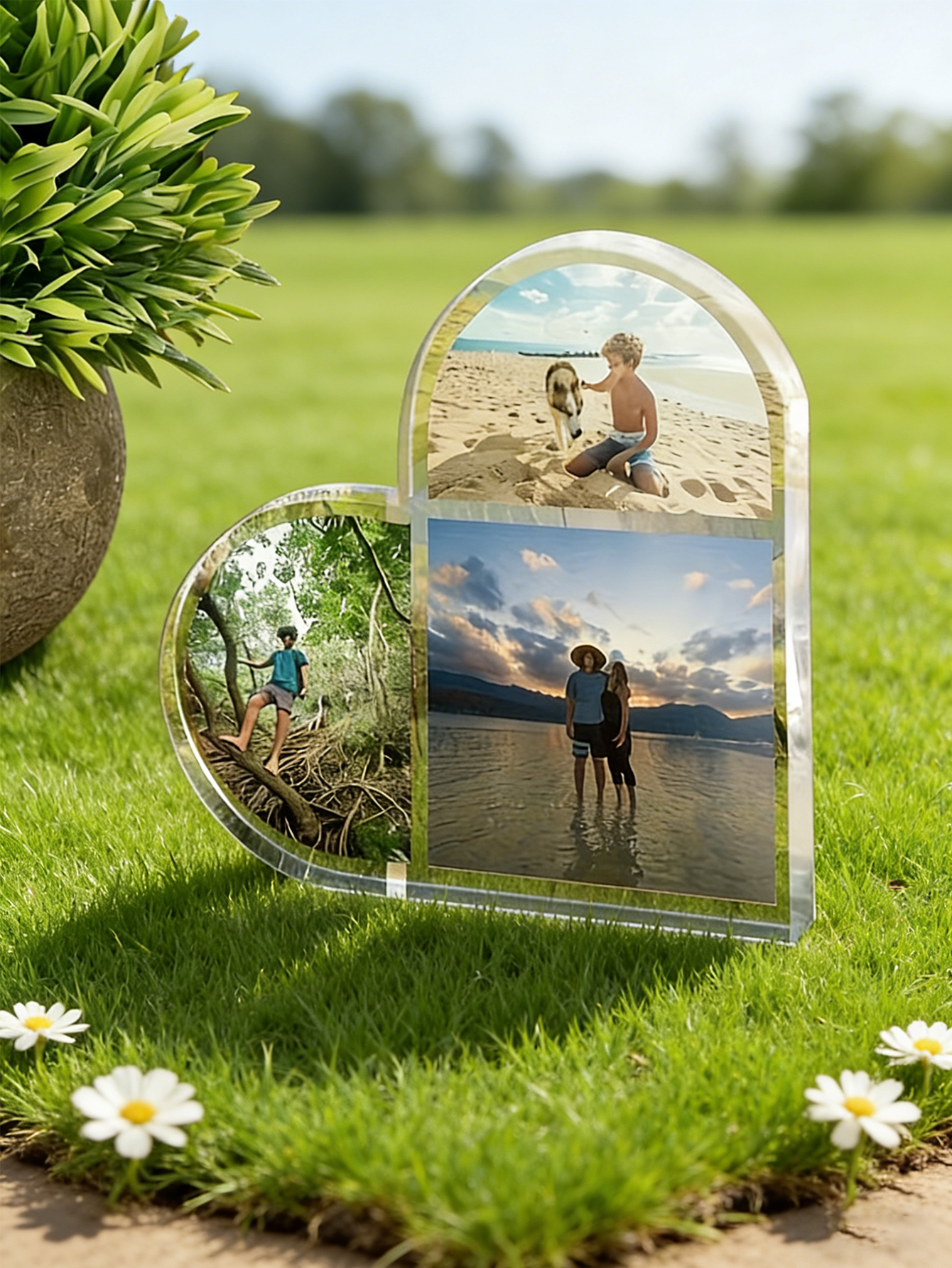Personalized Acrylic Heart-Shaped Photo Decoration
